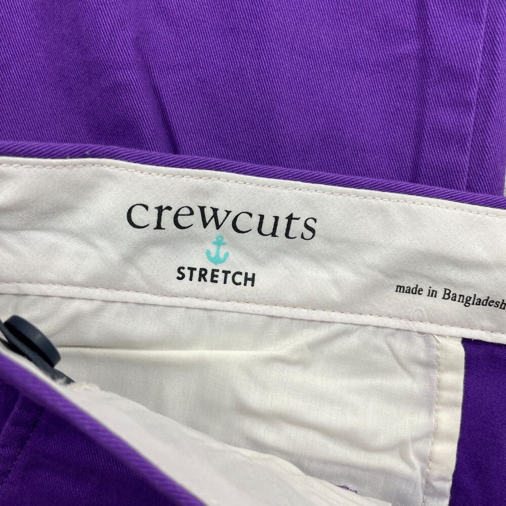 Crewcuts‎ 16 Reimagined Adjustable Waist Pockets Deep Purple Cotton Blend - Picture 2 of 7